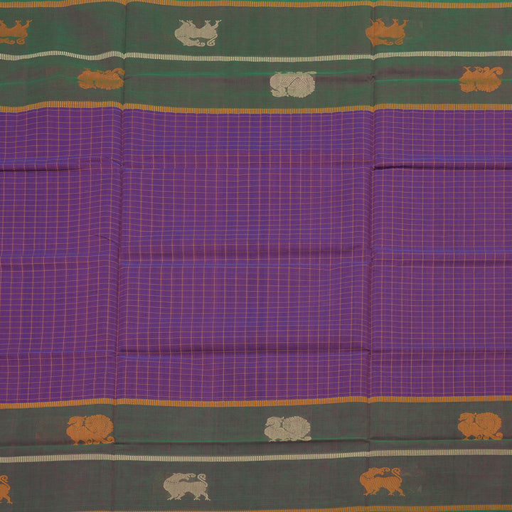 Hayagrivas Handloom pure cotton saree in purple with manthalir colour KBE164D25-1
