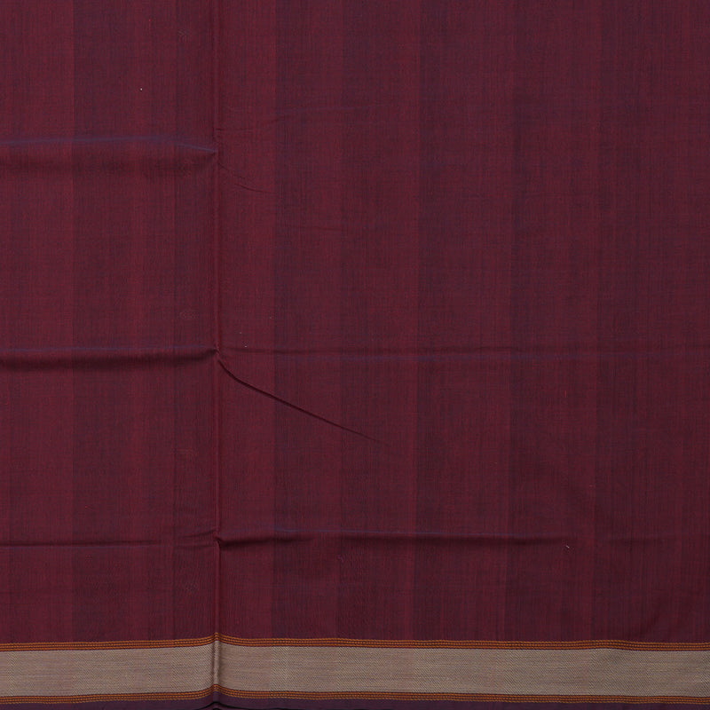 Hayagrivas Handloom Pure Cotton Saree in Intense Wine Maroon KBE164D7-2