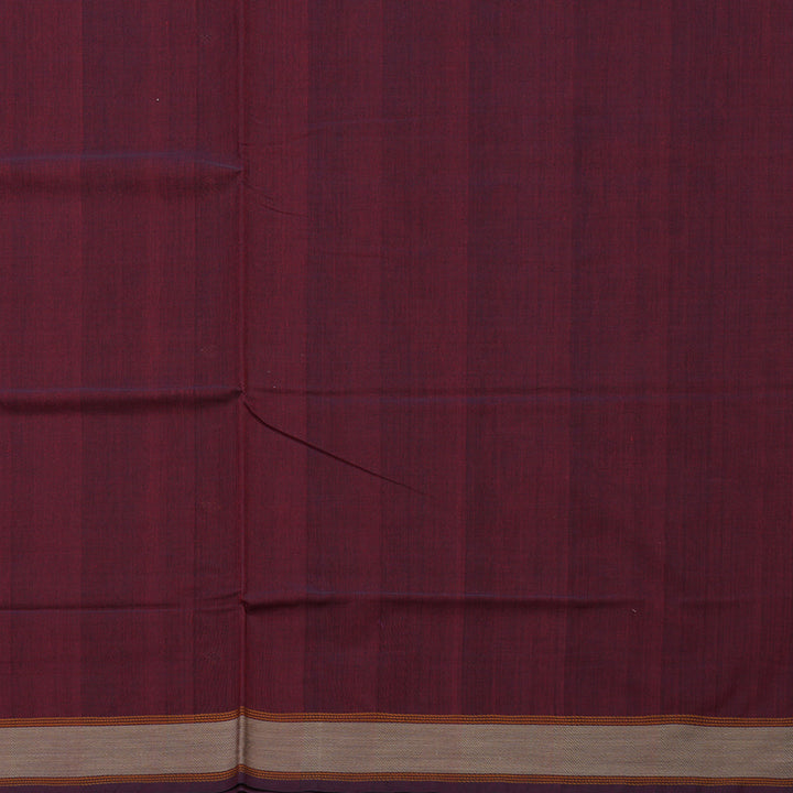 Hayagrivas Handloom Pure Cotton Saree in Intense Wine Maroon KBE164D7-2