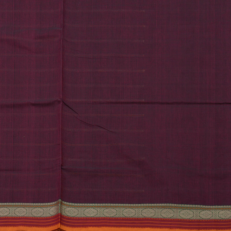 Hayagrivas Handloom Pure Cotton Saree in Refined Wine Maroon KBE164D9-1