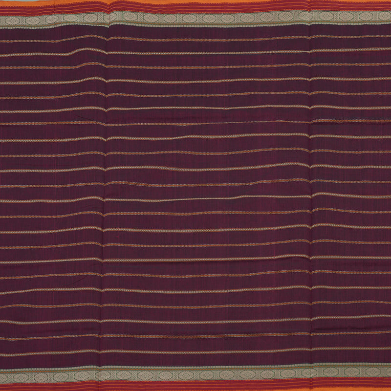 Hayagrivas Handloom Pure Cotton Saree in Refined Wine Maroon KBE164D9-1