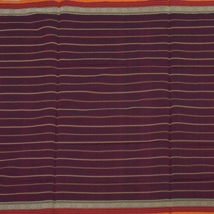 Hayagrivas Handloom Pure Cotton Saree in Refined Wine Maroon KBE164D9-1