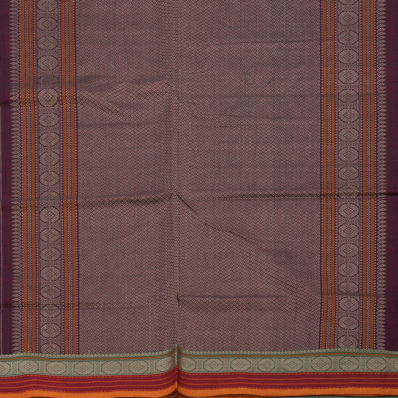 Hayagrivas Handloom Pure Cotton Saree in Refined Wine Maroon KBE164D9-1