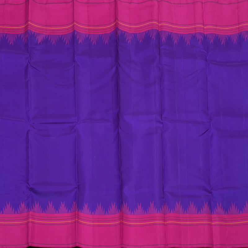 Hayagrivas Handloom Purple Kanjivaram Silk Saree with Rani Pink Border KBE1651K4-2