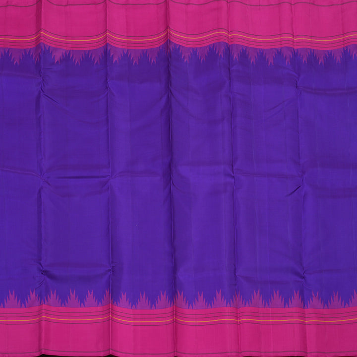 Hayagrivas Handloom Purple Kanjivaram Silk Saree with Rani Pink Border KBE1651K4-2