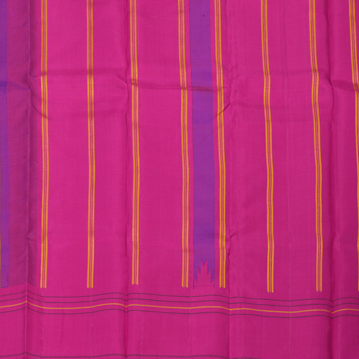 Hayagrivas Handloom Purple Kanjivaram Silk Saree with Rani Pink Border KBE1651K4-2