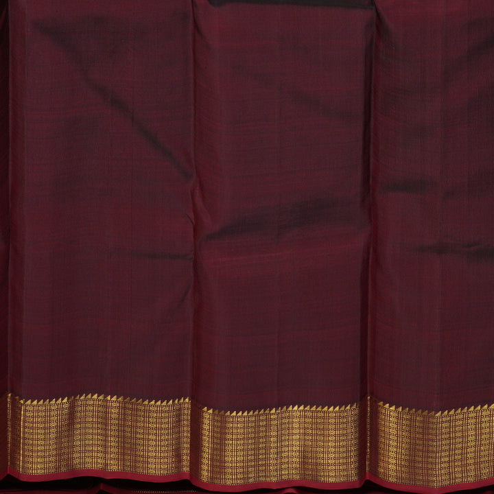 Hayagrivas Handloom Deep Wine Kanjivaram Silk Saree KBE1656K2-1