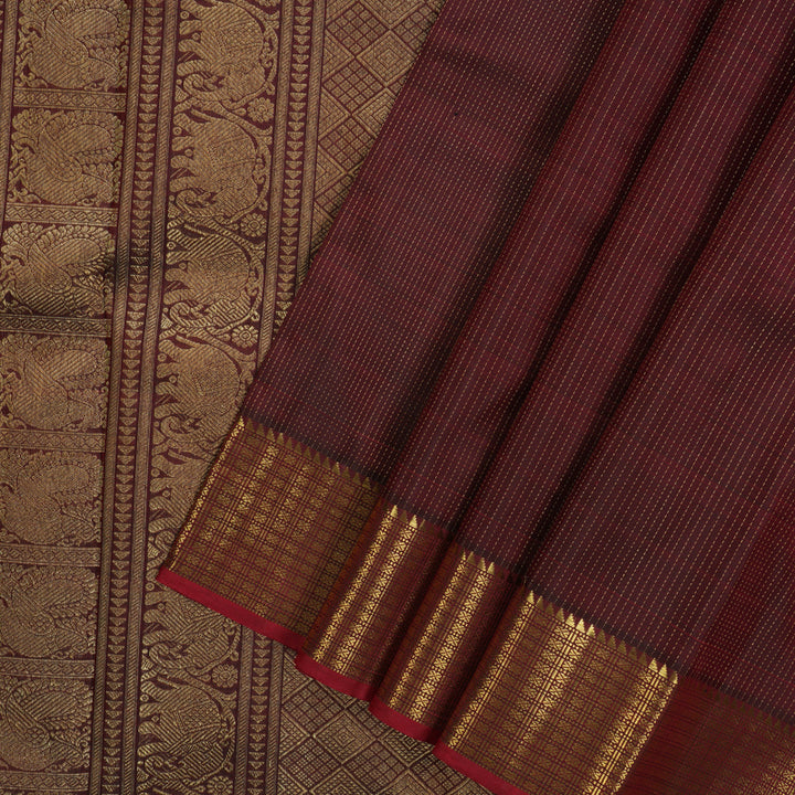 Hayagrivas Handloom Deep Wine Kanjivaram Silk Saree KBE1656K2-1