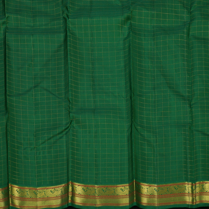 Hayagrivas Handloom Maroon Kanjivaram Silk Saree with Bottle Green border KBE1660K2-1