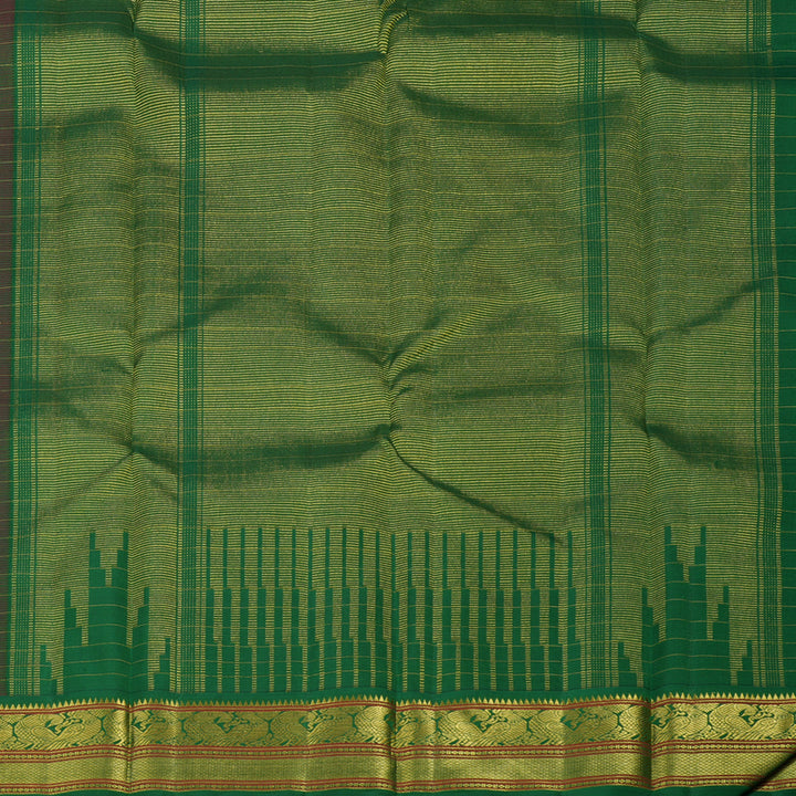 Hayagrivas Handloom Maroon Kanjivaram Silk Saree with Bottle Green border KBE1660K2-1
