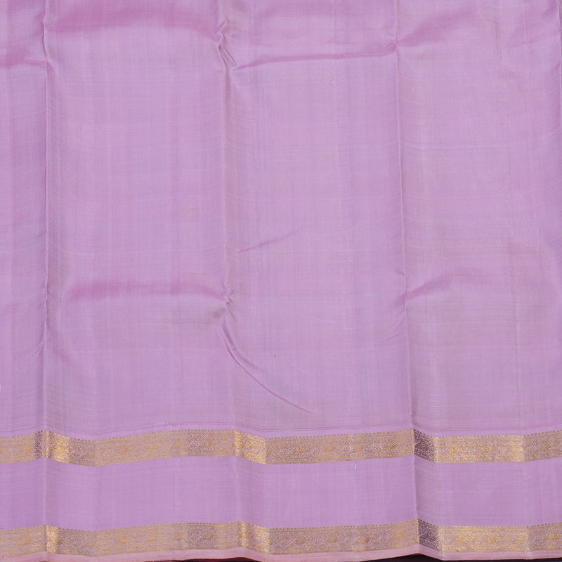 Hayagrivas Handloom Pastel Checks Kanjivaram Silk Saree with Lavendar Border KBE1666K14-1