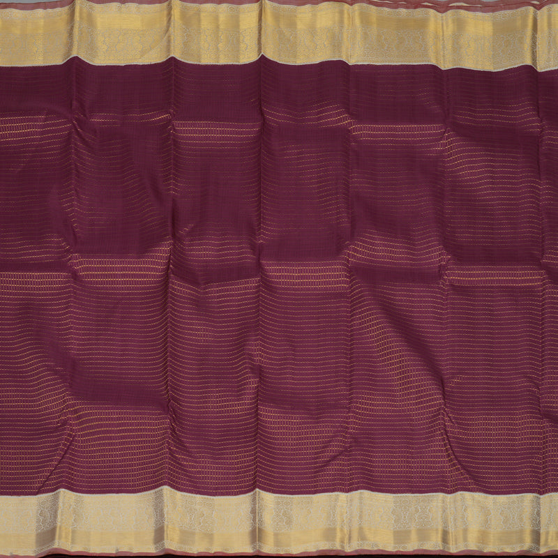 Hayagrivas Handloom Violet Kanjivaram Silk Saree with Half White border KBE1667K1-1