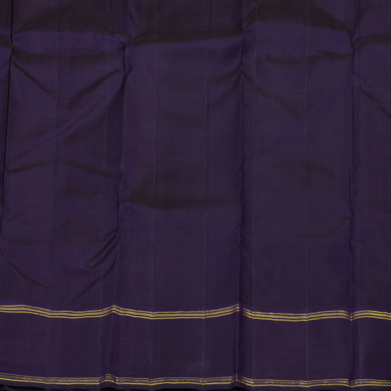 Hayagrivas Handloom Multicolour Checks Kanjivaram Silk Saree with Navy Blue Border KBE1669K2-3