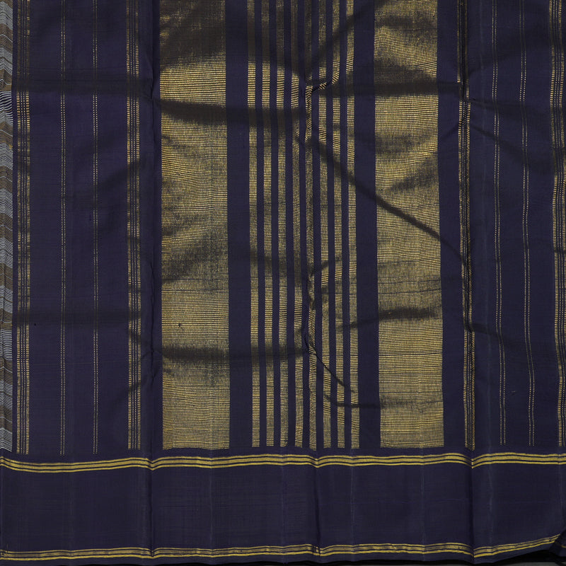 Hayagrivas Handloom Multicolour Checks Kanjivaram Silk Saree with Navy Blue Border KBE1669K2-3