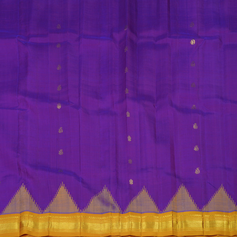 Hayagrivas Purple Pure One-sided Border Kanjivaram Silk saree KBE1671K2-11