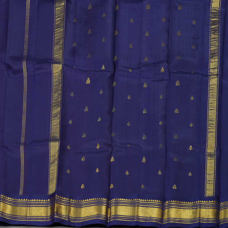 Hayagrivas Mango Orange Pure One-sided Border Kanjivaram Silk saree KBE1671K2-21