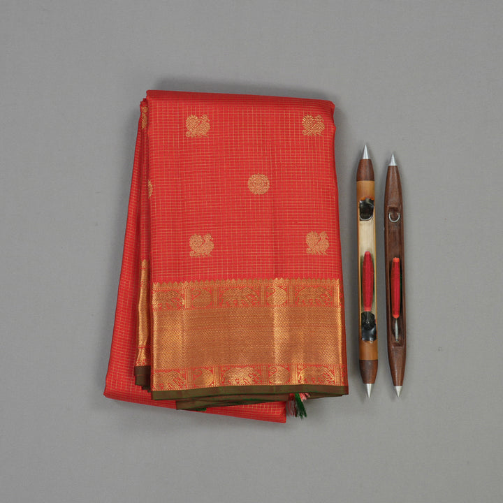 Hayagrivas Handloom Red Bridal Kanjivaram Silk Saree KBE1673K4-1