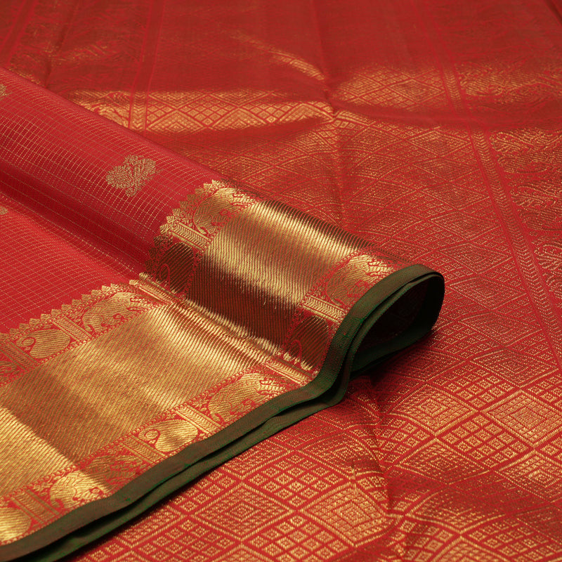Hayagrivas Handloom Red Bridal Kanjivaram Silk Saree KBE1673K4-1