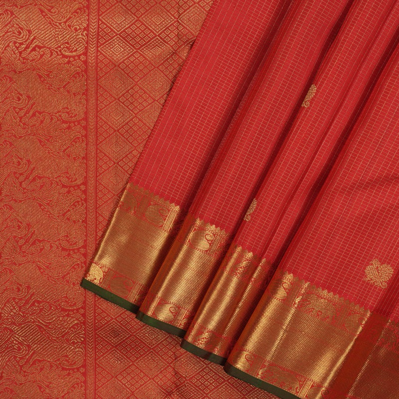 Hayagrivas Handloom Red Bridal Kanjivaram Silk Saree KBE1673K4-1