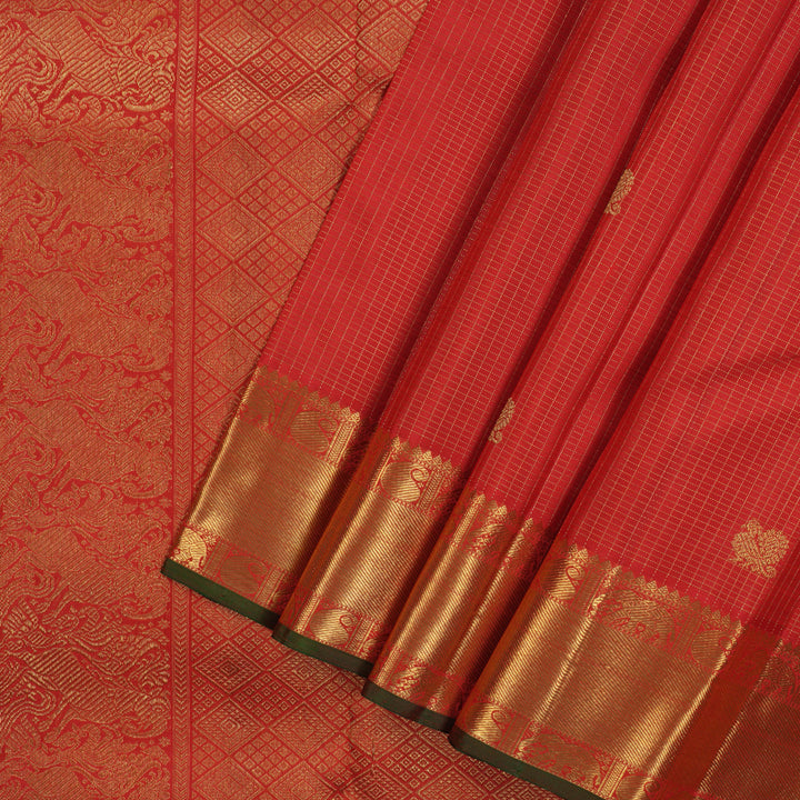 Hayagrivas Handloom Red Bridal Kanjivaram Silk Saree KBE1673K4-1