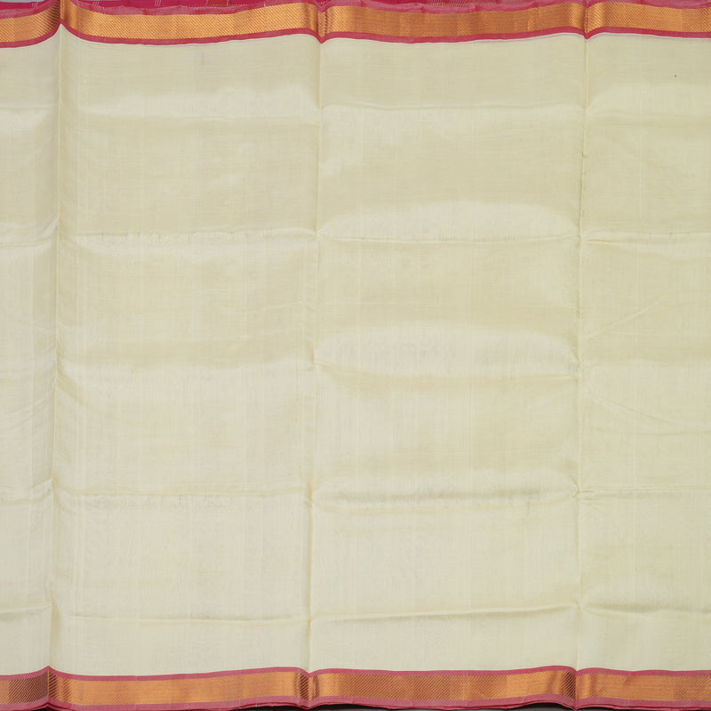 Hayagrivas Half-White Pure Silk Cotton Saree KBE1677K1-8