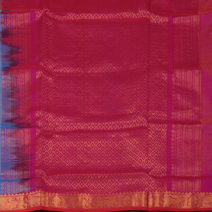 Hayagrivas Sky Blue Pure Silk Cotton Saree KBE1677K10-1