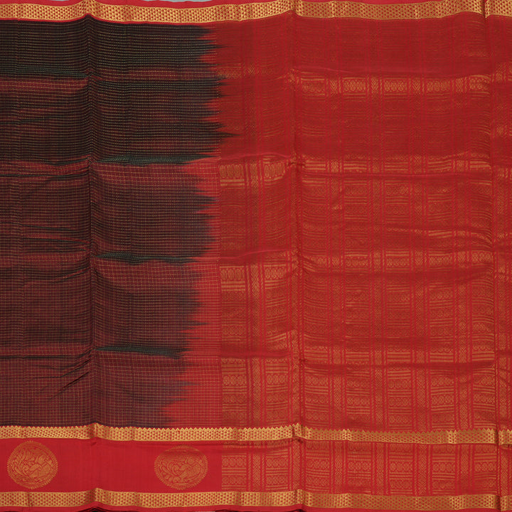 Hayagrivas Pure Silk Cotton Saree in Araku Maroon with Red border KBE1677K11-8