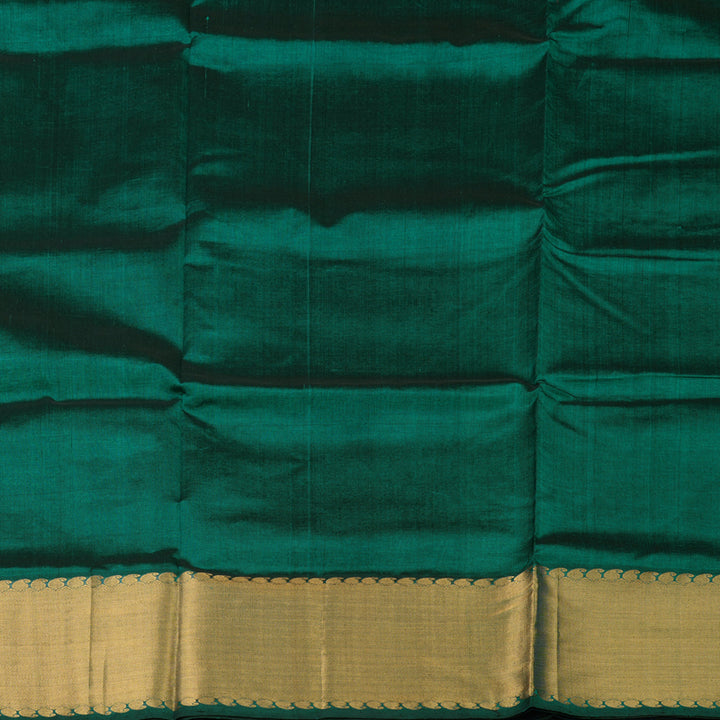 Hayagrivas Peacock Green Pure Silk Cotton Saree KBE1677K13-4