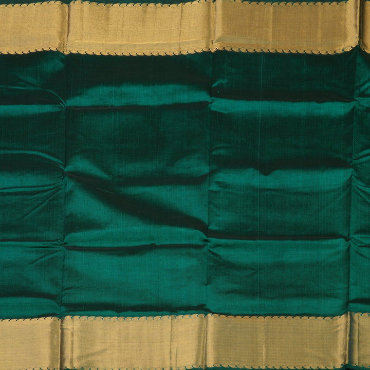 Hayagrivas Peacock Green Pure Silk Cotton Saree KBE1677K13-4