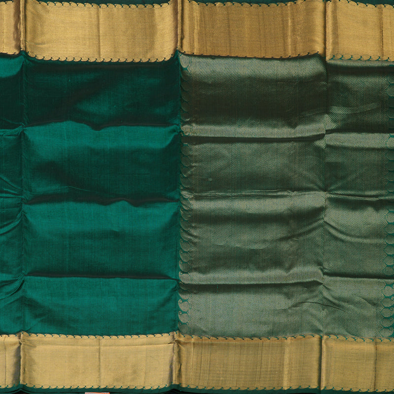 Hayagrivas Peacock Green Pure Silk Cotton Saree KBE1677K13-4
