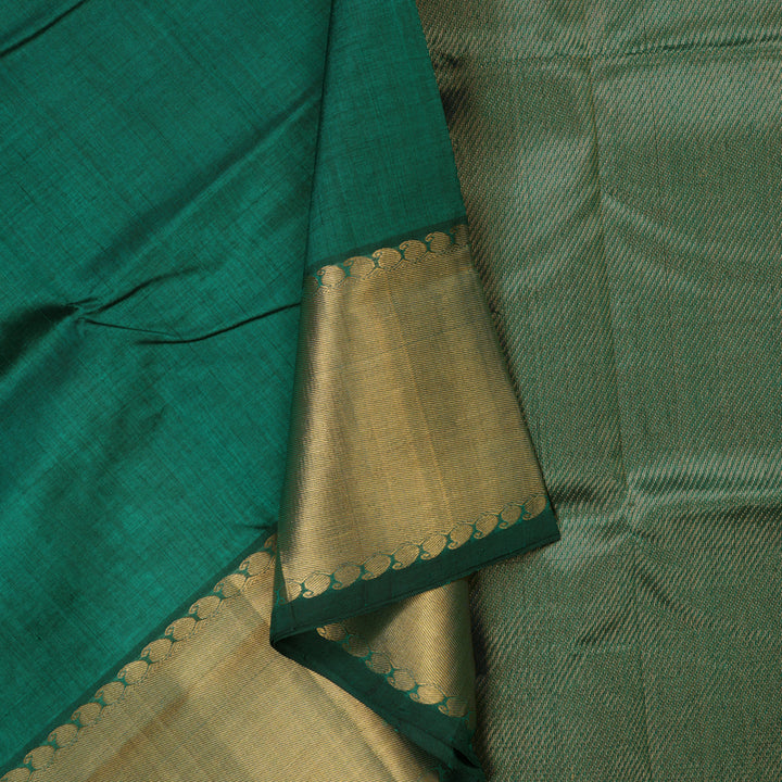 Hayagrivas Peacock Green Pure Silk Cotton Saree KBE1677K13-4