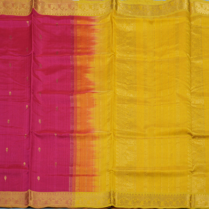 Hayagrivas Pink Pure Silk Cotton Saree KBE1677K3-4