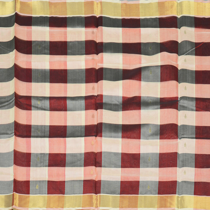 Hayagrivas Multicolour Checks Pure Silk Cotton Saree KBE1677K4-13