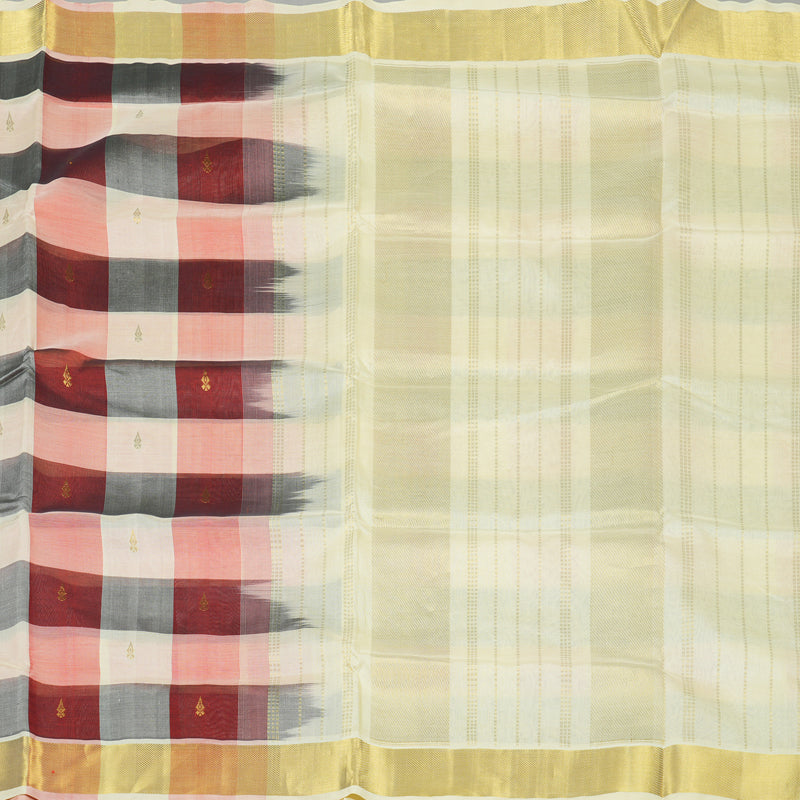 Hayagrivas Multicolour Checks Pure Silk Cotton Saree KBE1677K4-13