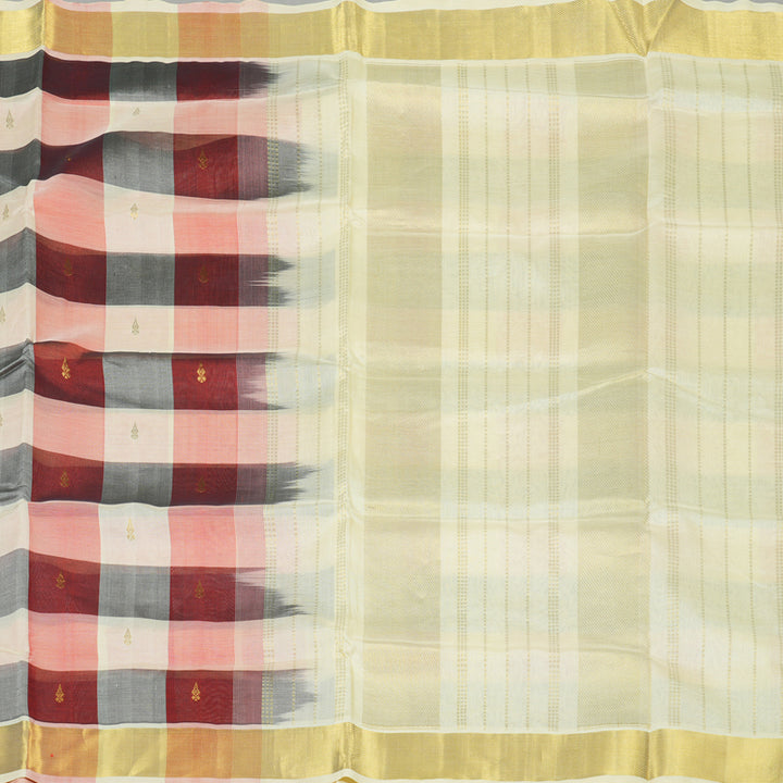 Hayagrivas Multicolour Checks Pure Silk Cotton Saree KBE1677K4-13