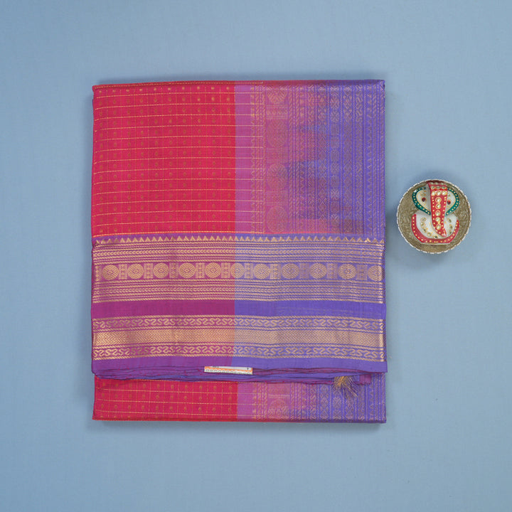 Hayagrivas Pink Pure Silk Cotton Saree KBE1677K9-1