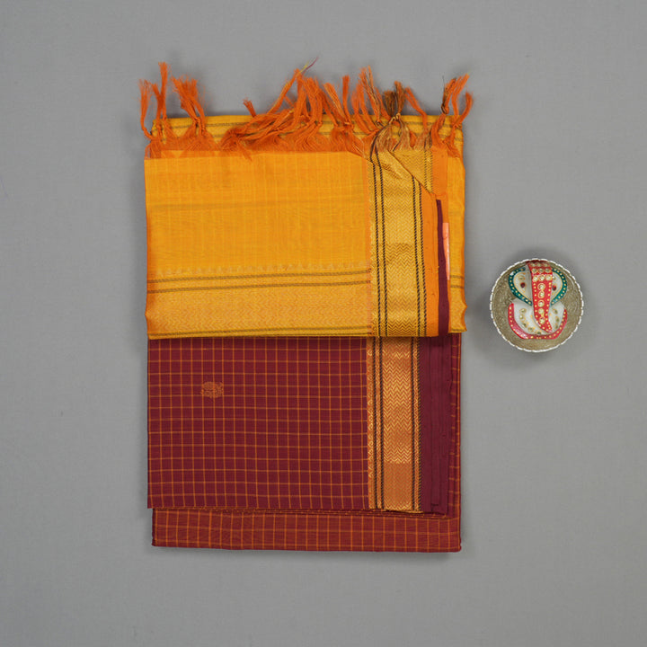 Hayagrivas Araku Maroon Pure Silk Cotton Saree KBE1678K1-12