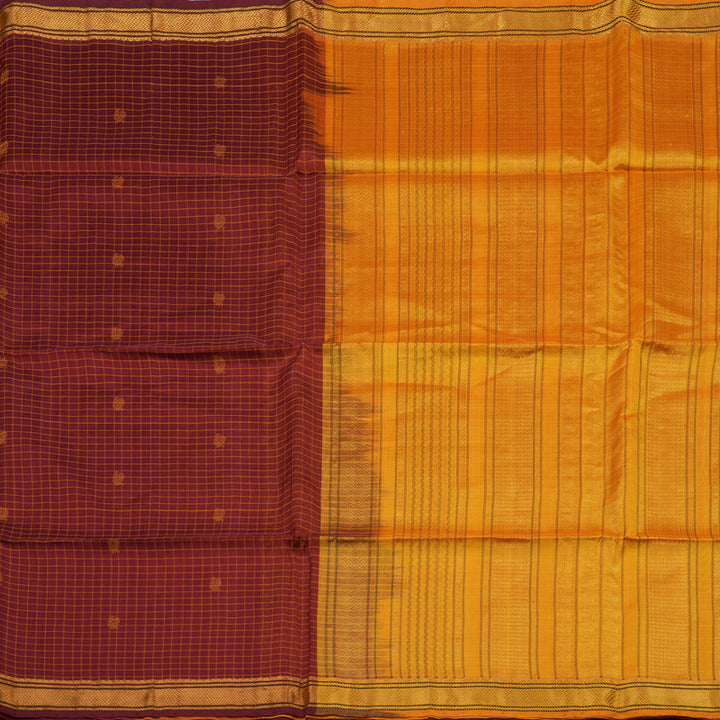 Hayagrivas Araku Maroon Pure Silk Cotton Saree KBE1678K1-12