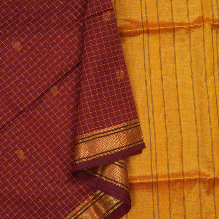 Hayagrivas Araku Maroon Pure Silk Cotton Saree KBE1678K1-12
