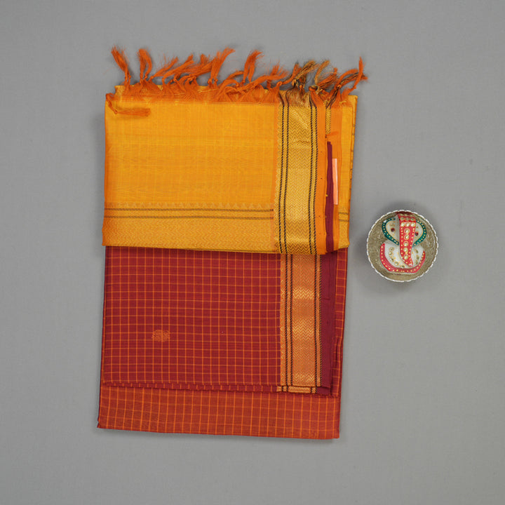 Hayagrivas Maroon Pure Silk Cotton Saree KBE1678K1-17