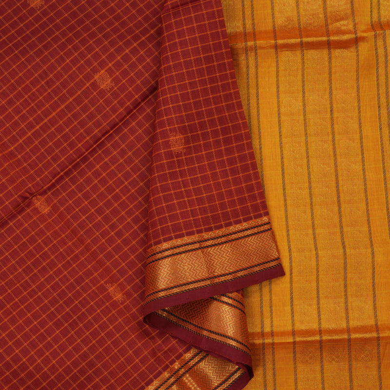 Hayagrivas Maroon Pure Silk Cotton Saree KBE1678K1-17