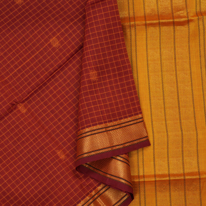 Hayagrivas Maroon Pure Silk Cotton Saree KBE1678K1-17