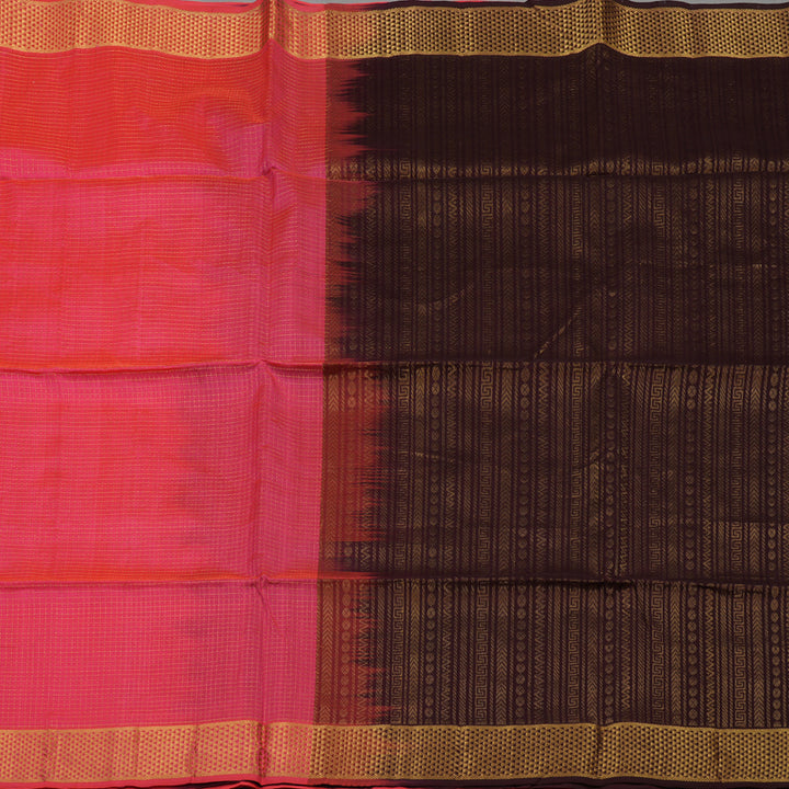 Hayagrivas Bright Pink Pure Silk Cotton Saree KBE1678K1-2