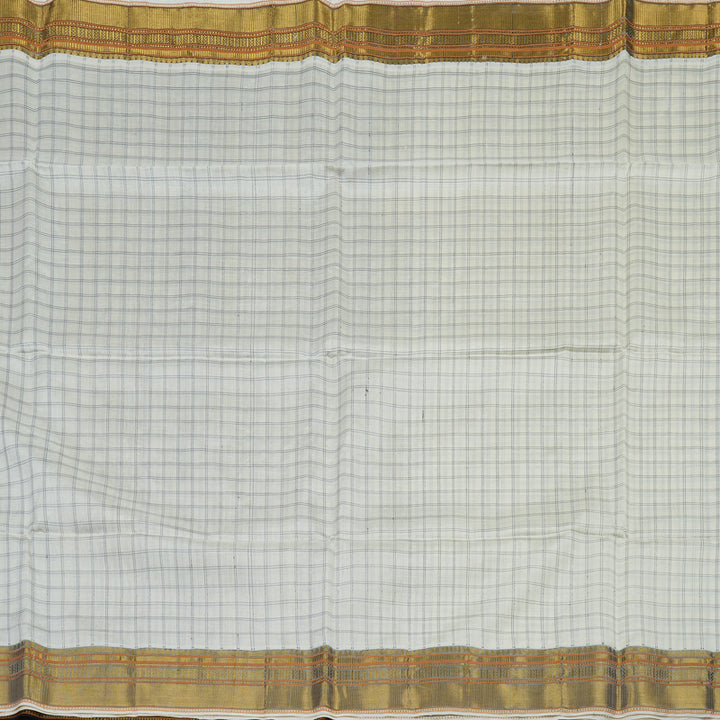 Hayagrivas Half White Pure Silk Cotton Saree KBE1678K1-26