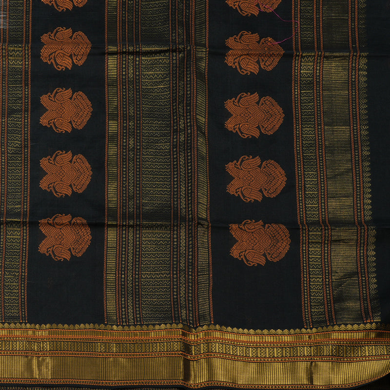 Hayagrivas Half White Pure Silk Cotton Saree KBE1678K1-26