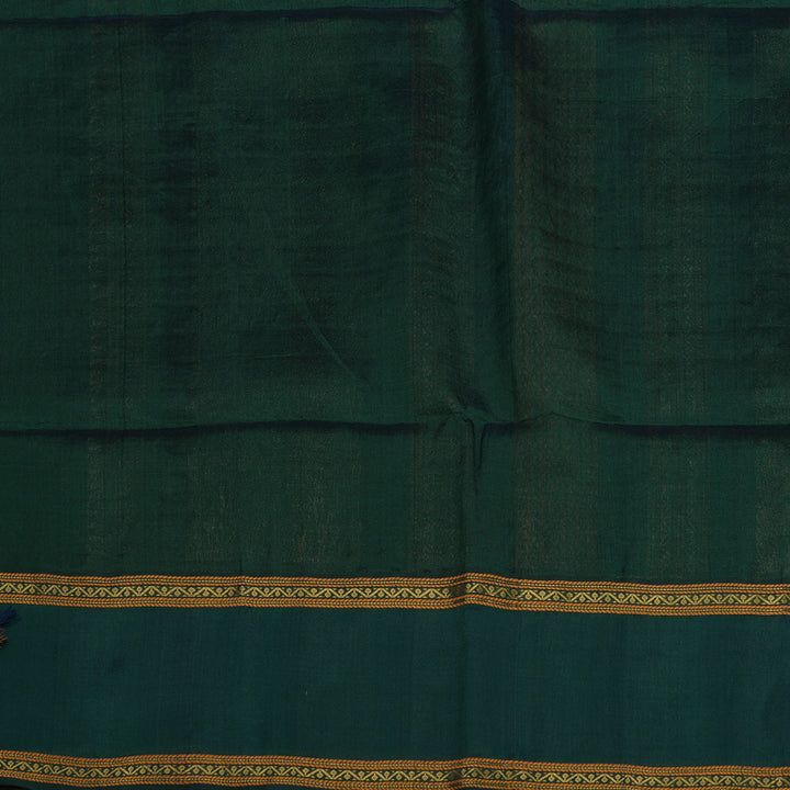 Hayagrivas Green Pure Silk Cotton Saree with Deep Peacock Green Border KBE1678K1-32