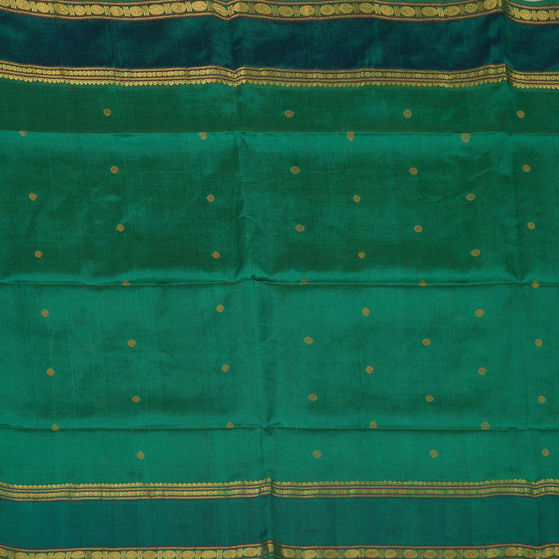 Hayagrivas Green Pure Silk Cotton Saree KBE1678K1-35