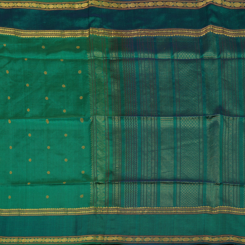 Hayagrivas Green Pure Silk Cotton Saree KBE1678K1-35