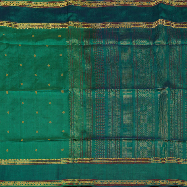 Hayagrivas Green Pure Silk Cotton Saree KBE1678K1-35