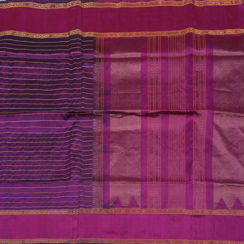 Hayagrivas Violet Pure Silk Cotton Saree KBE1678K1-4